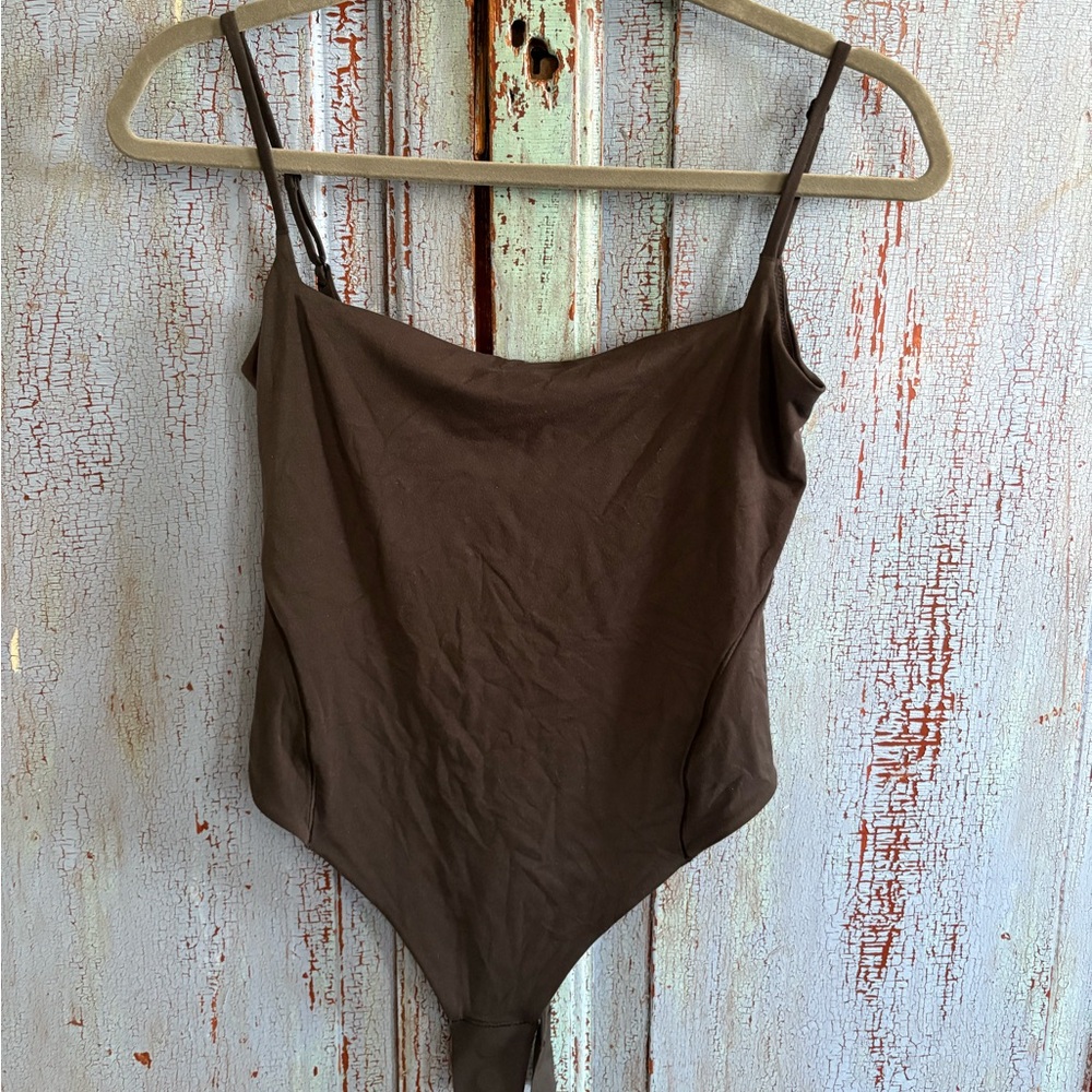 Lululemon black wundermost spaghetti strap thong bodysuit